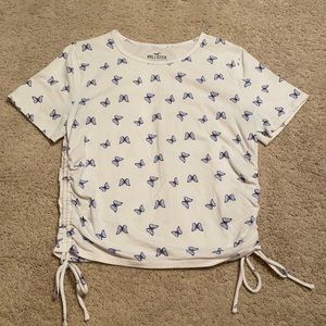Women’s Hollister butterfly crop t shirt Large
